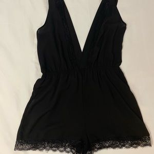 Black Lace Romper